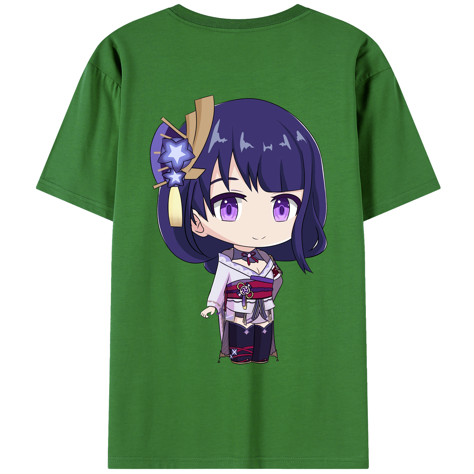 げんし神 雷電将軍 らいでんしょうぐん genshin Raiden Shogun レディース半袖Tシャツ(バックプリント)